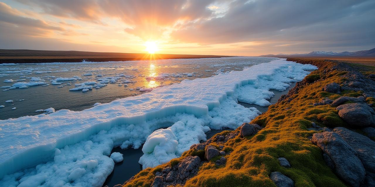 Un paesaggio di tundra che cambia con il disgelo, simboleggiando la trasformazione interiore