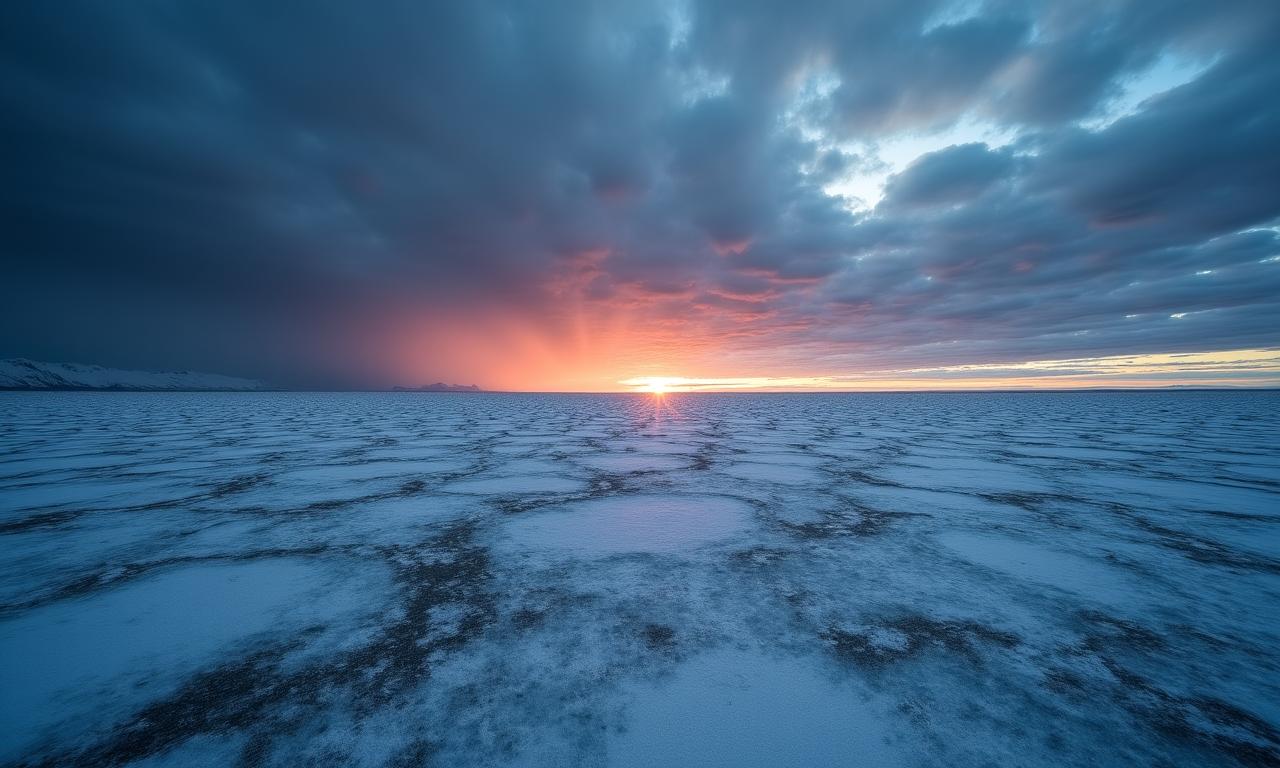 Paesaggio artico vasto e strutturato